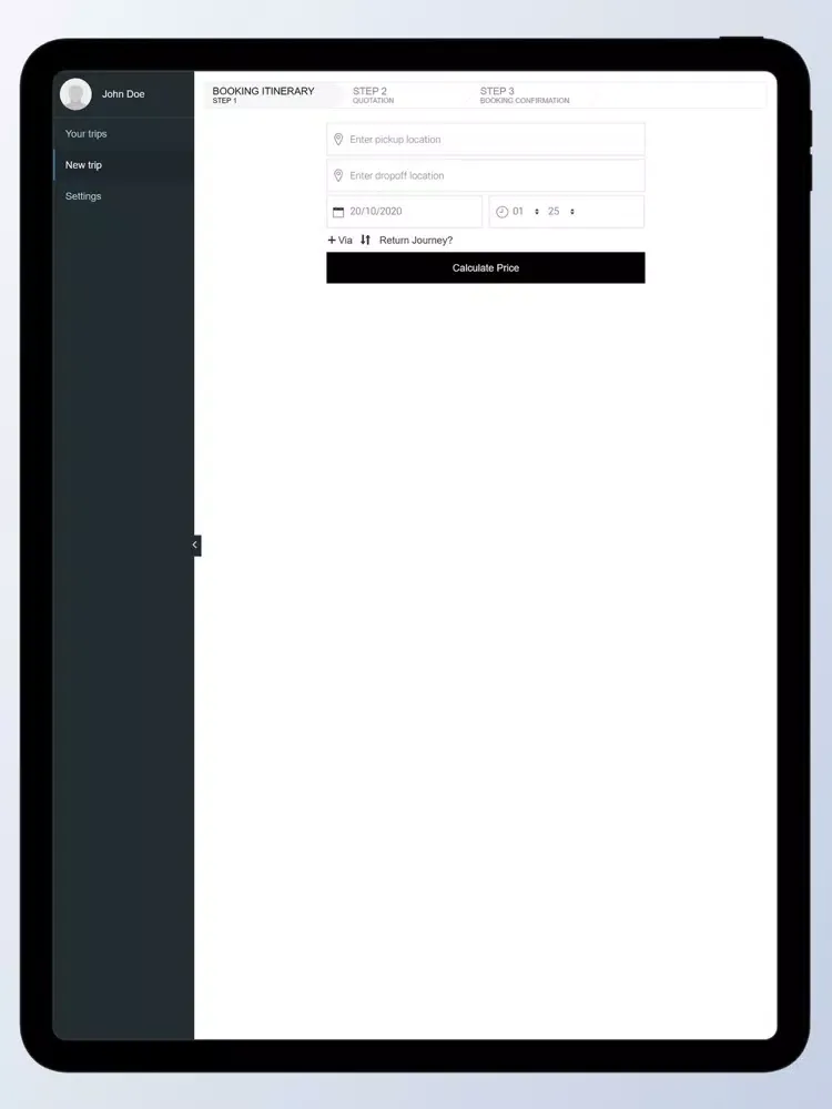 PRIMO Taxicentrale iPad  Screenshots