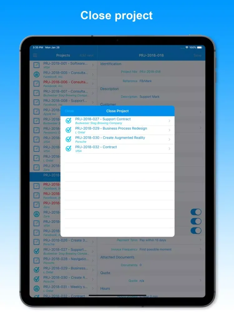 Скриншоты Dipasc - Projects iPad 