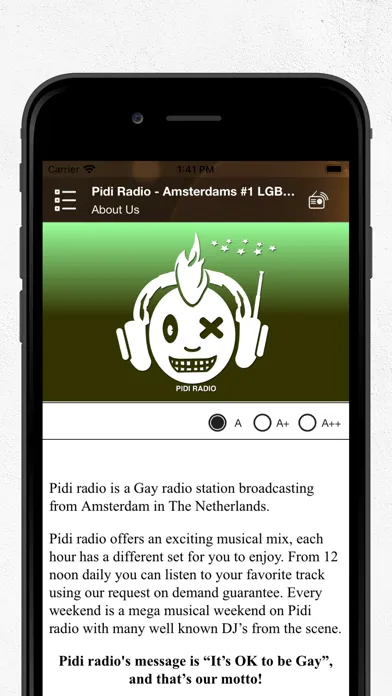 Tangkapan layar Pidi Radio, Your LGBT Radio