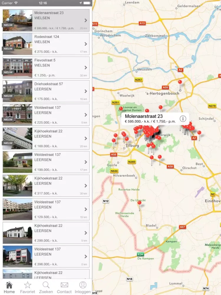 ภาพหน้าจอของ Pieter van der Plas Makelaar voor Almere iPad 