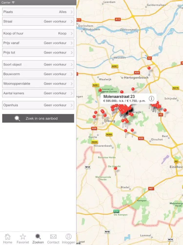 ภาพหน้าจอของ Pieter van der Plas Makelaar voor Almere iPad 