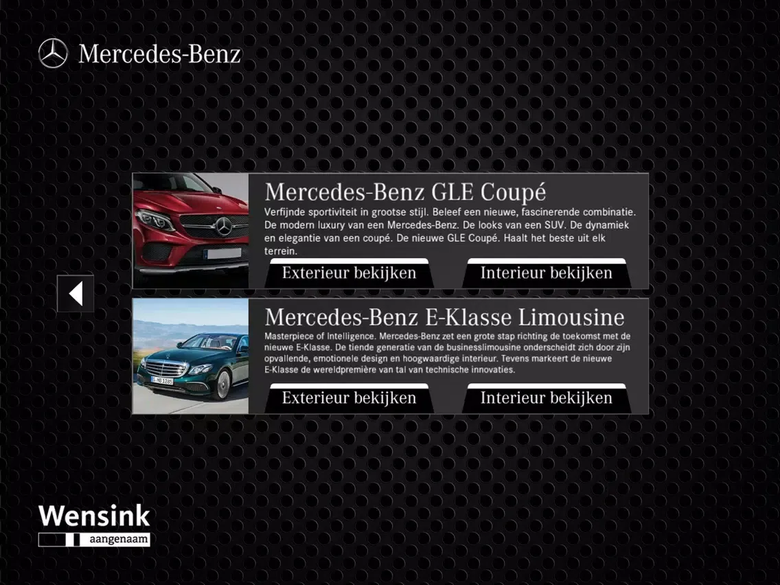 Wensink Mercedes-Benz iPad  Ekran Görüntüleri