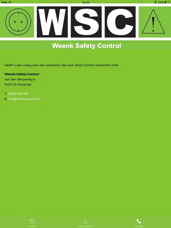 Weenk Safety Control iPad 应用截图