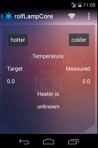 Ảnh chụp màn hình của Spark Core App Thermostat SCAT