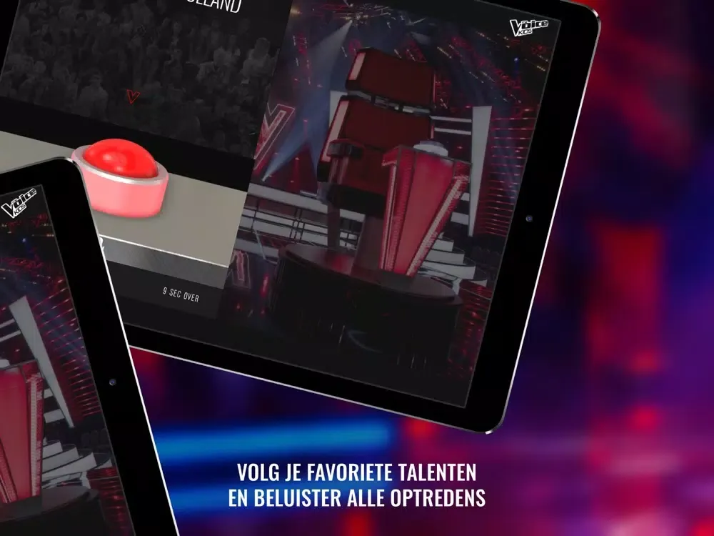 Capturas de tela do The Voice Kids app iPad 