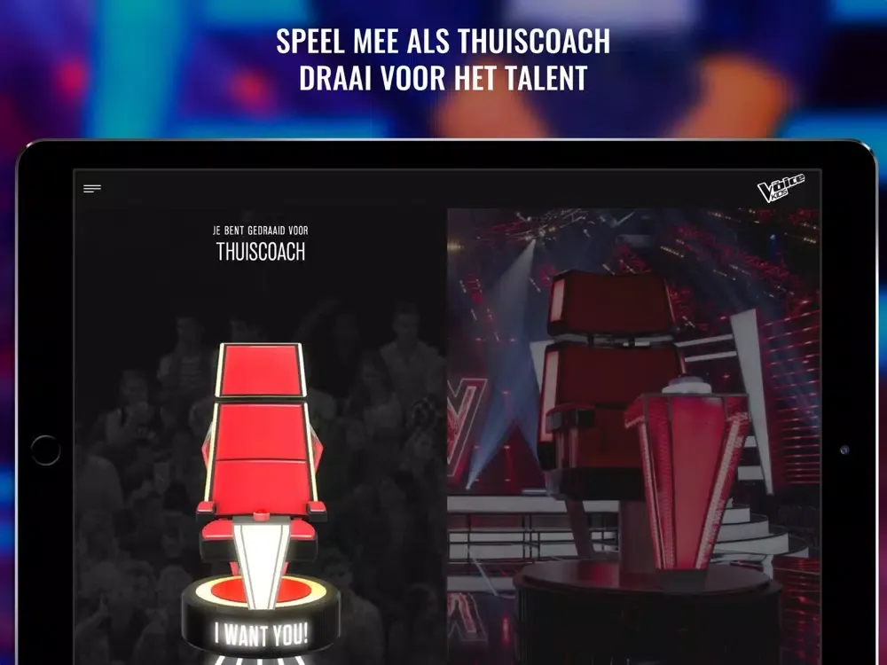 Capturas de tela do The Voice Kids app iPad 