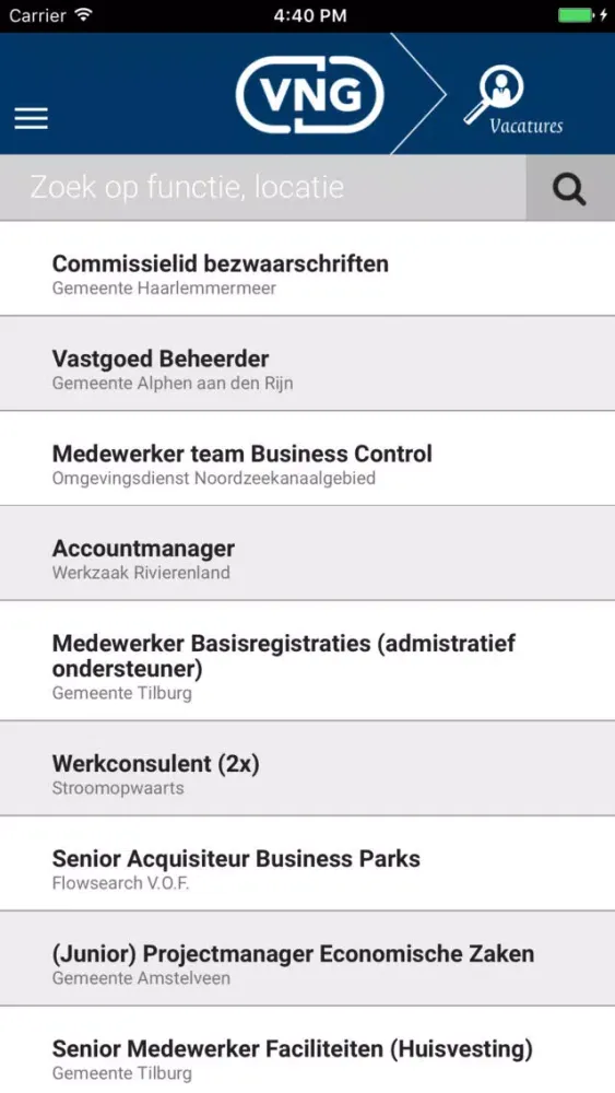 Zrzuty ekranu VNG Nieuwsapp