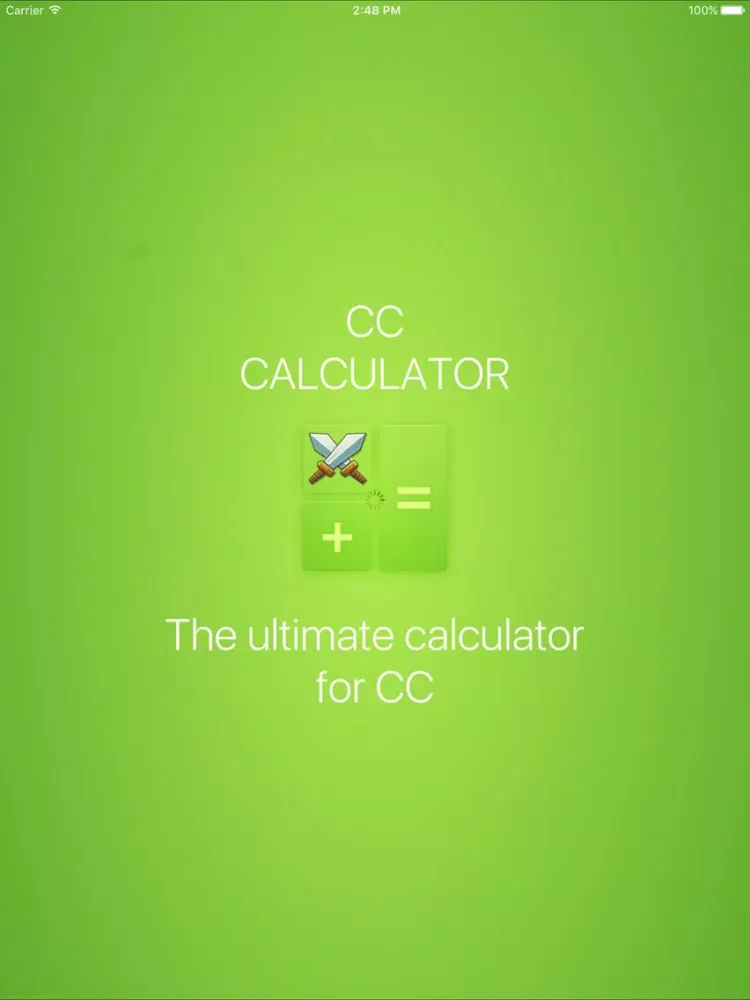 Capturas de tela do CC Calculator iPad 