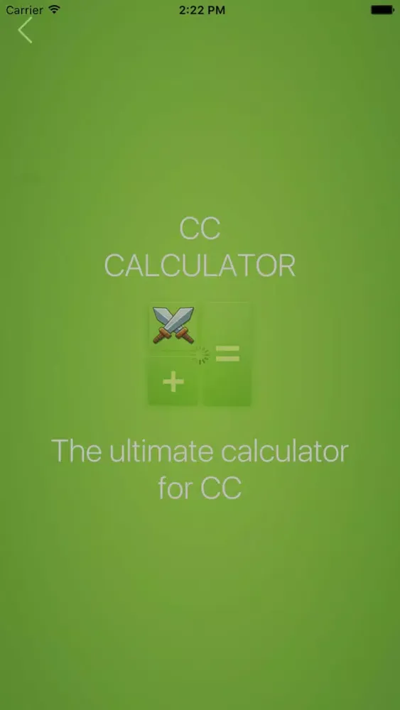 Capturas de tela do CC Calculator