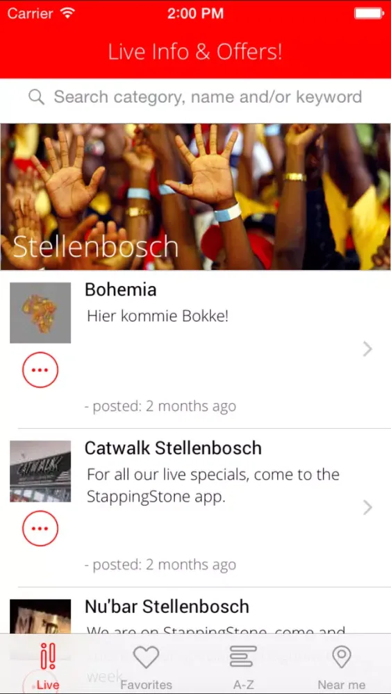 NightLive Stellenbosch Ekran Görüntüleri