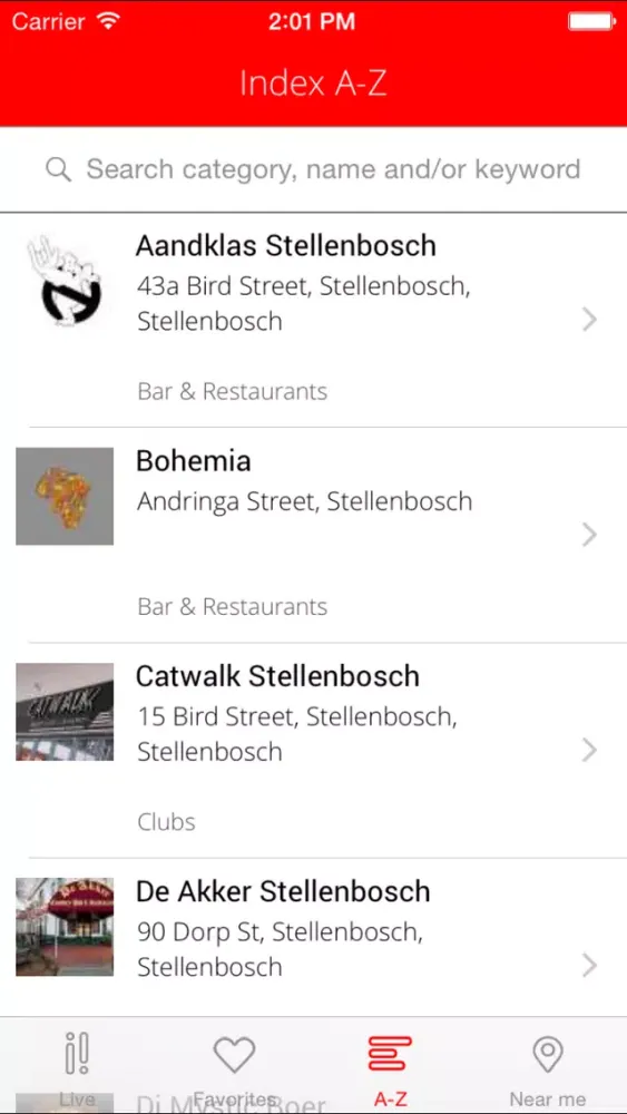 NightLive Stellenbosch Ekran Görüntüleri