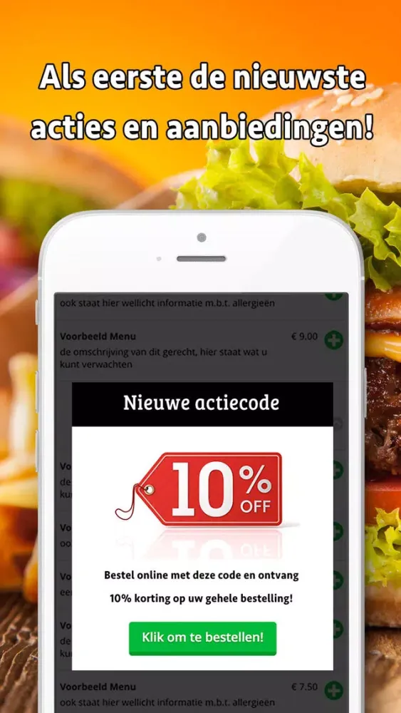 Capturas de tela do Bob's Burritos & Burgers
