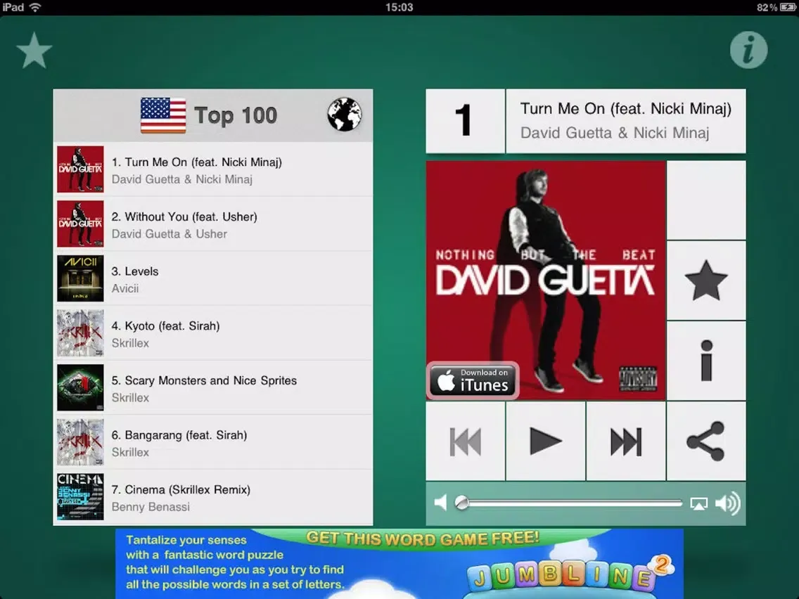 Dance top 100 iPad  Ekran Görüntüleri