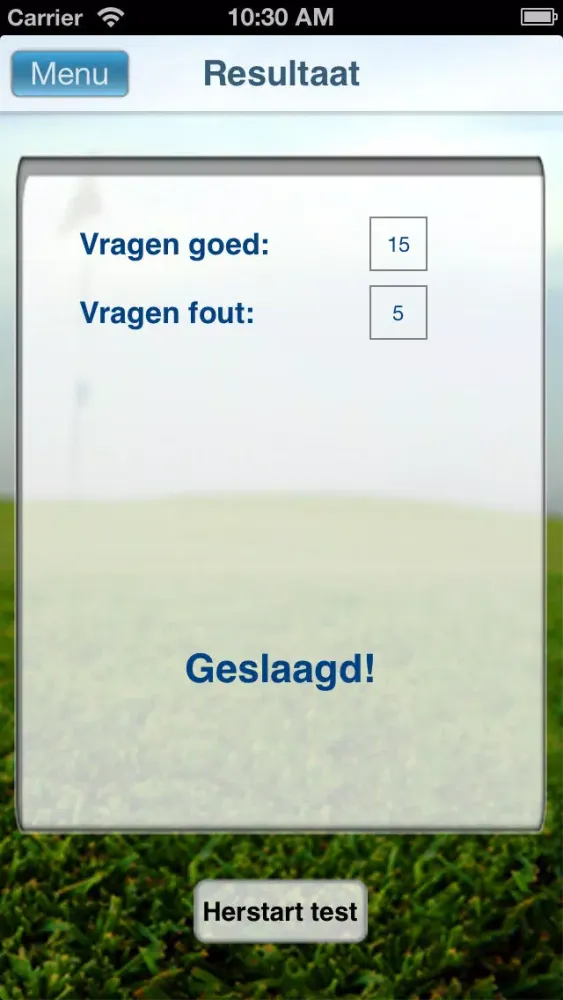 Capturas de pantalla de Golf Examen