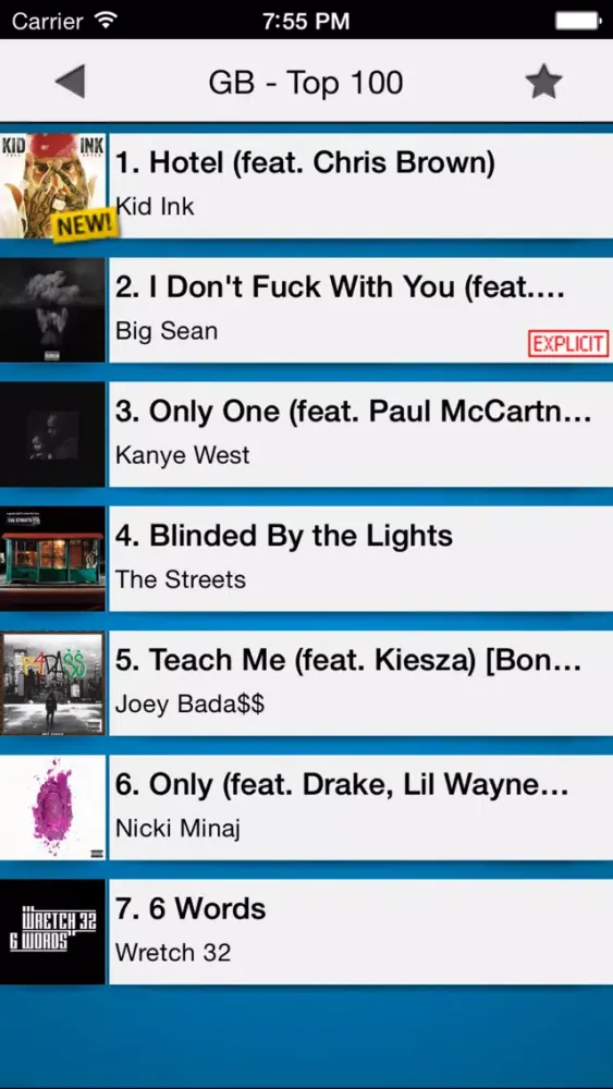 Captures d'écran de Hip Hop & Rap top 100