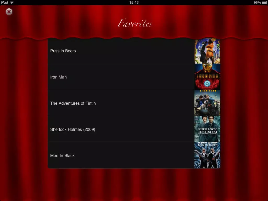Capturas de tela do Movie Top 100 iPad 