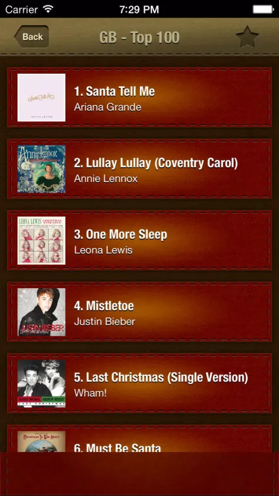 ภาพหน้าจอของ Xmas Top 100 Hits