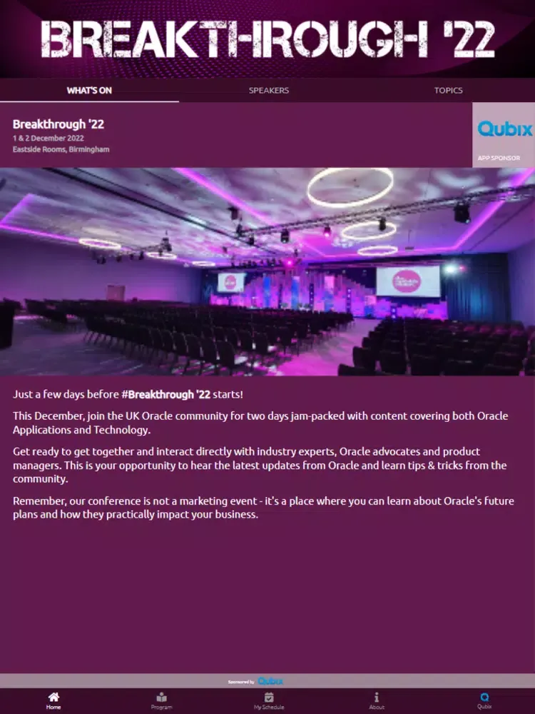 UKOUG Breakthrough 2022 iPad  স্ক্রিনশট