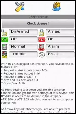 ATS Alarmpanel Free应用截图