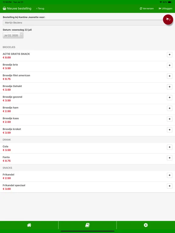 Zrzuty ekranu Syntec Kantinenet iPad 
