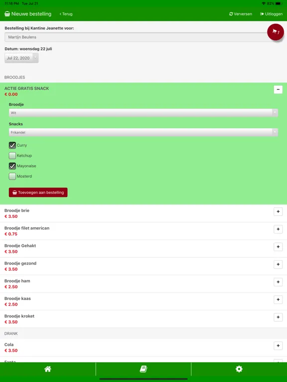 Zrzuty ekranu Syntec Kantinenet iPad 