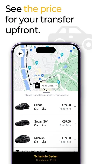 Ảnh chụp màn hình của TSA - Book your ride