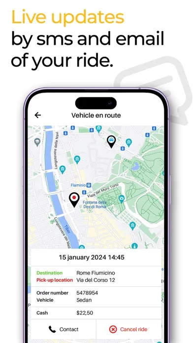 Ảnh chụp màn hình của TSA - Book your ride