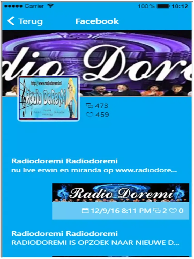 Ảnh chụp màn hình của Radio Doremi iPad 