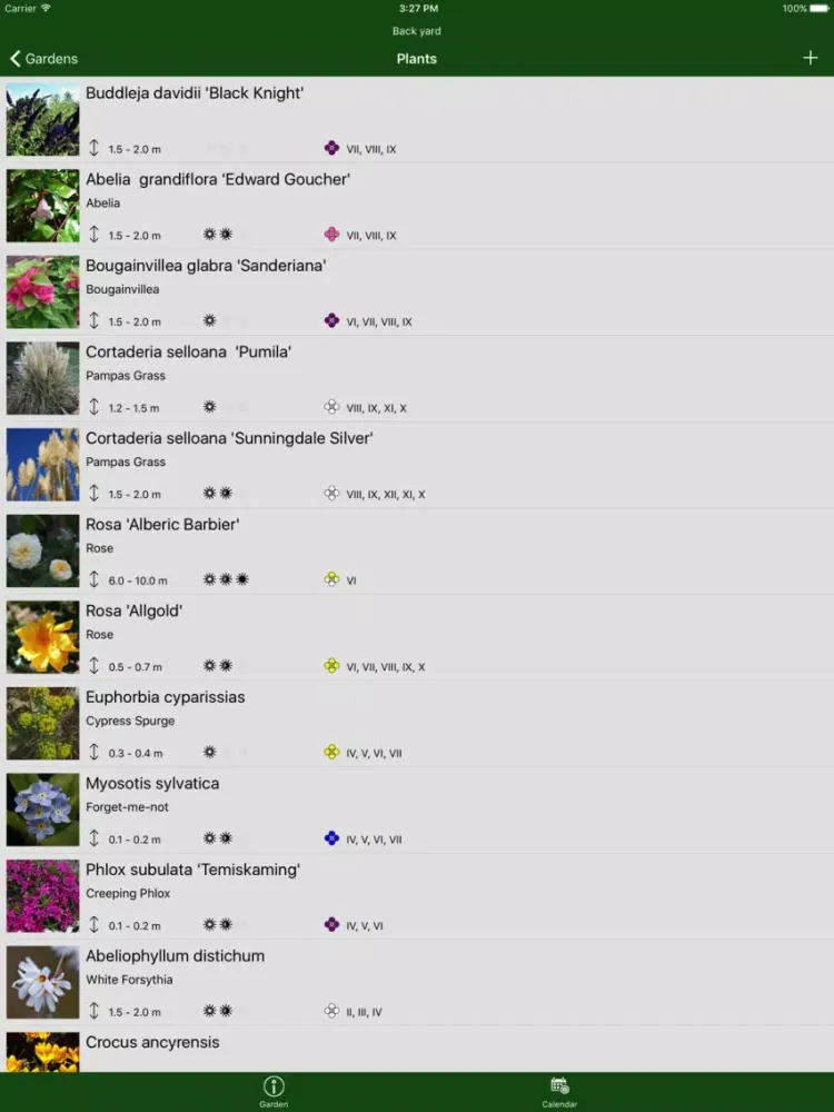 Hortus - Plants in your garden iPad  Screenshots