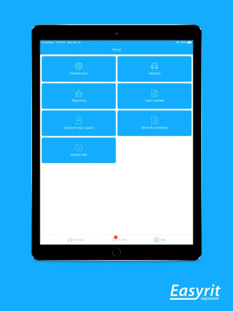 EasyRit - drive tracking iPad  Screenshots