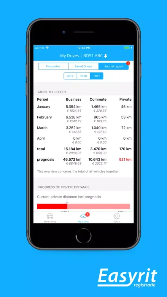 EasyRit - drive tracking Screenshots