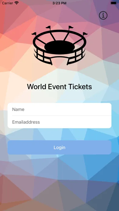 Tangkapan skrin World Event Tickets