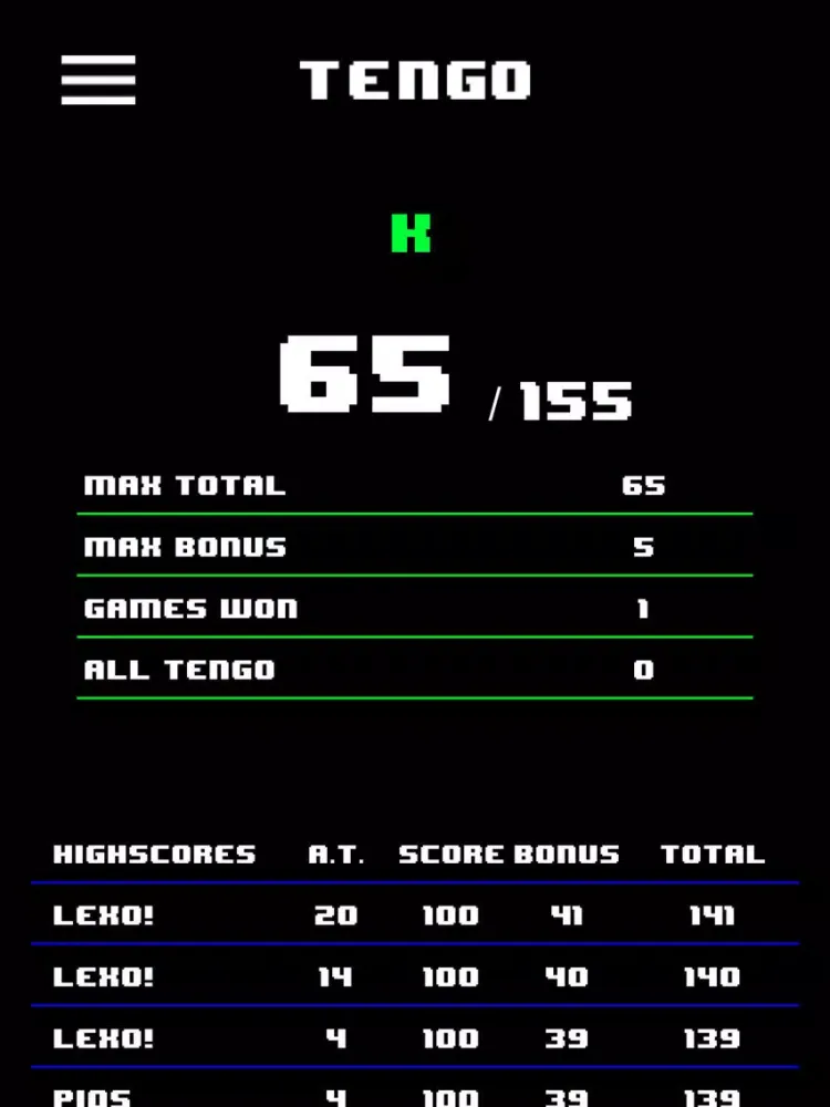Capturas de tela do Tengo Game iPad 