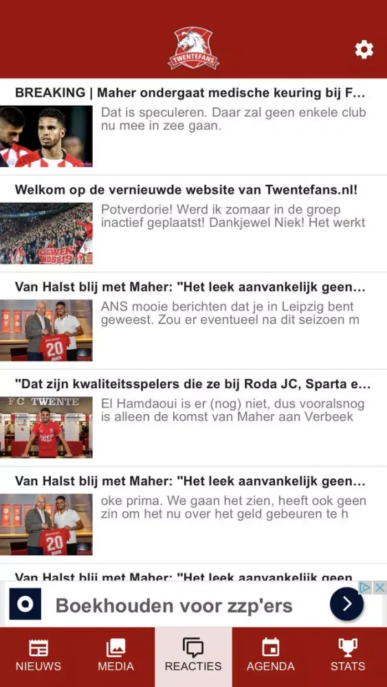 Zrzuty ekranu Twentefans
