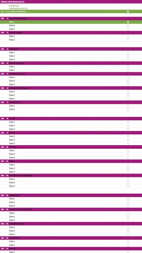 Nederlands leren, Basiscursus 2 Screenshots
