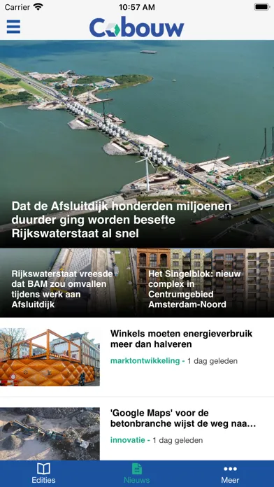 Zrzuty ekranu Cobouw nieuws en Bouwberichten