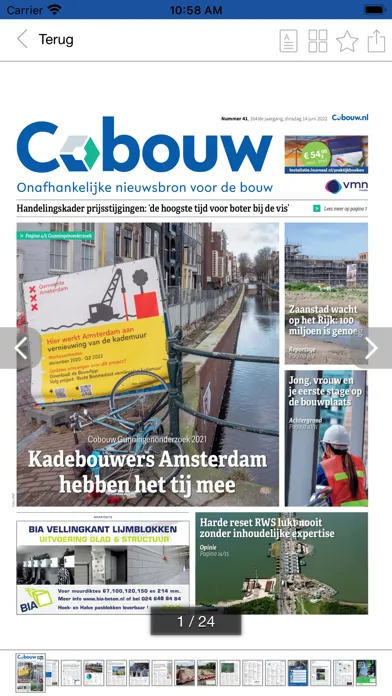 Zrzuty ekranu Cobouw nieuws en Bouwberichten
