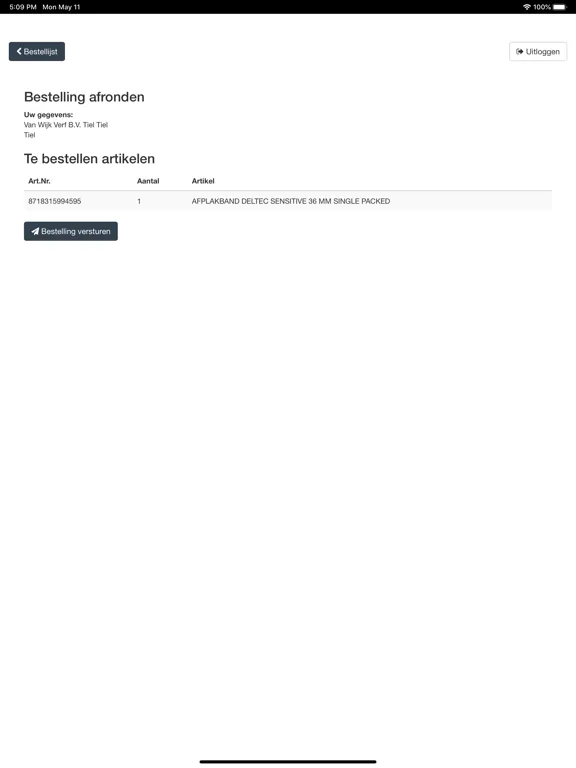 Скриншоты Bestelapp Van Wijk Verf iPad 