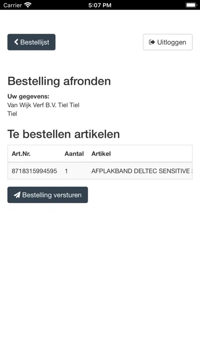 Скриншоты Bestelapp Van Wijk Verf