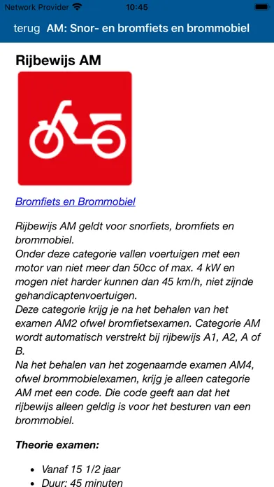 Zrzuty ekranu Rijbewijzen