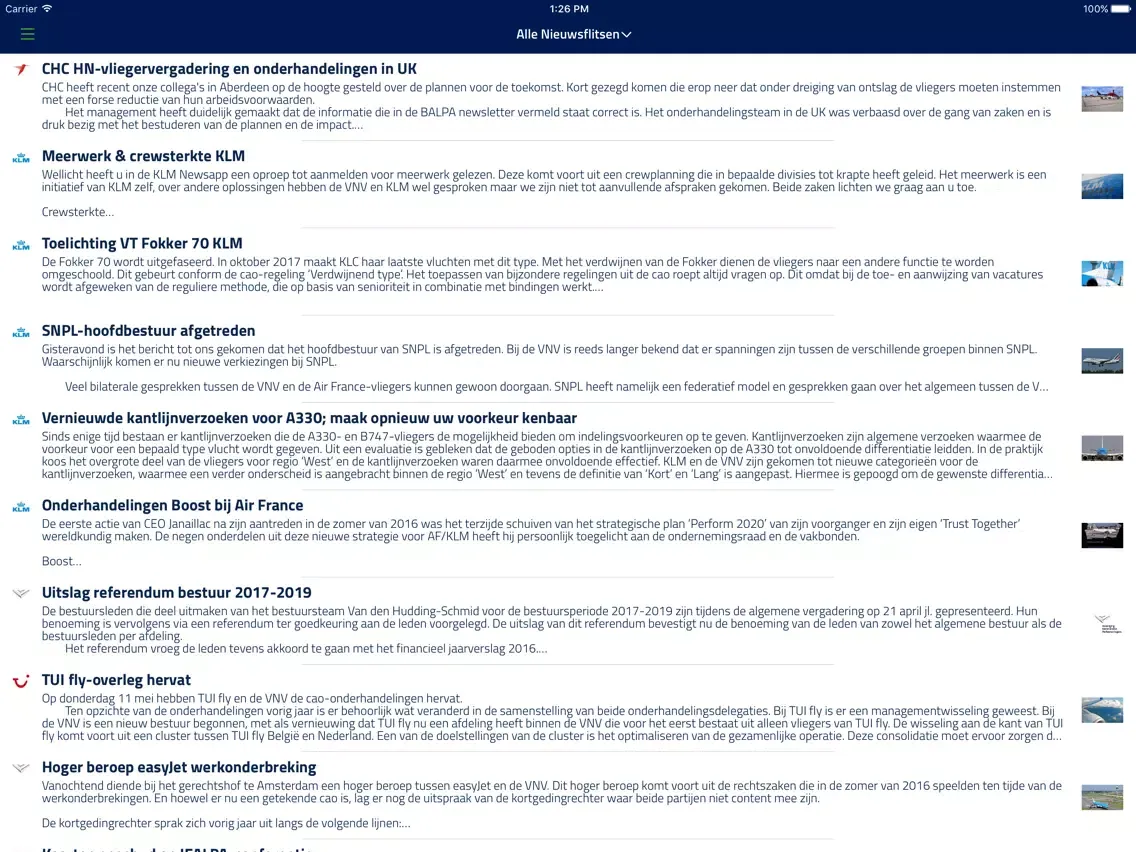 Ver. Ned. Verkeersvliegers iPad  Screenshots