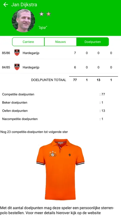 Capturas de tela do LiveUitslagen