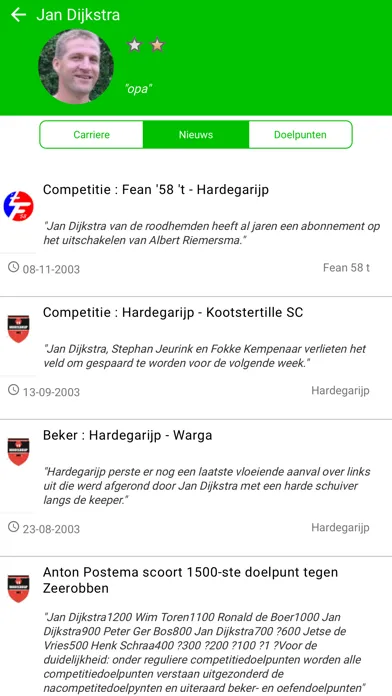Capturas de tela do LiveUitslagen