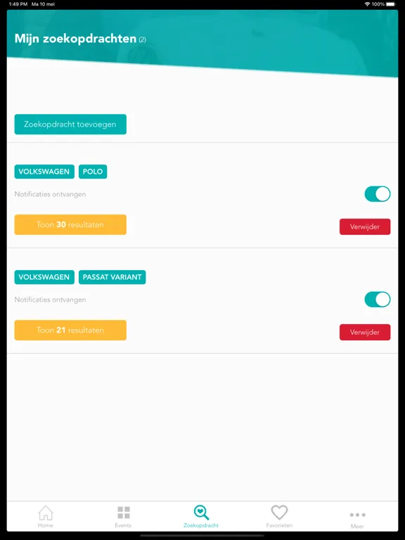 Ảnh chụp màn hình của VWE ATC iPad 