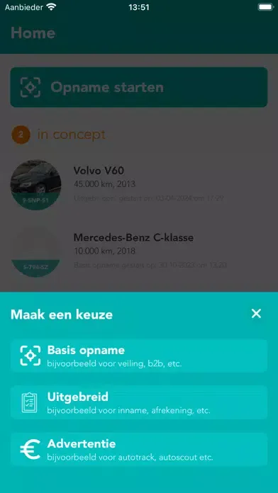 Screenshot di VWE Capture app