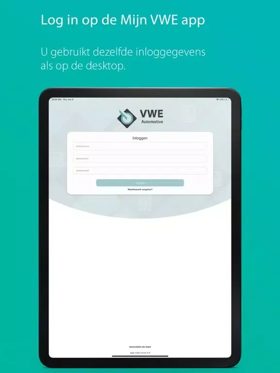 Ảnh chụp màn hình của Mijn VWE iPad 
