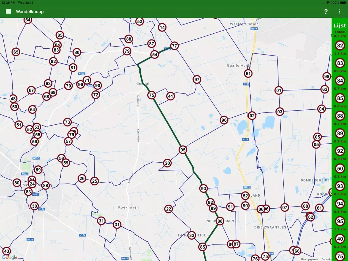 تصاویر Wandelknoop Vlaanderen iPad 