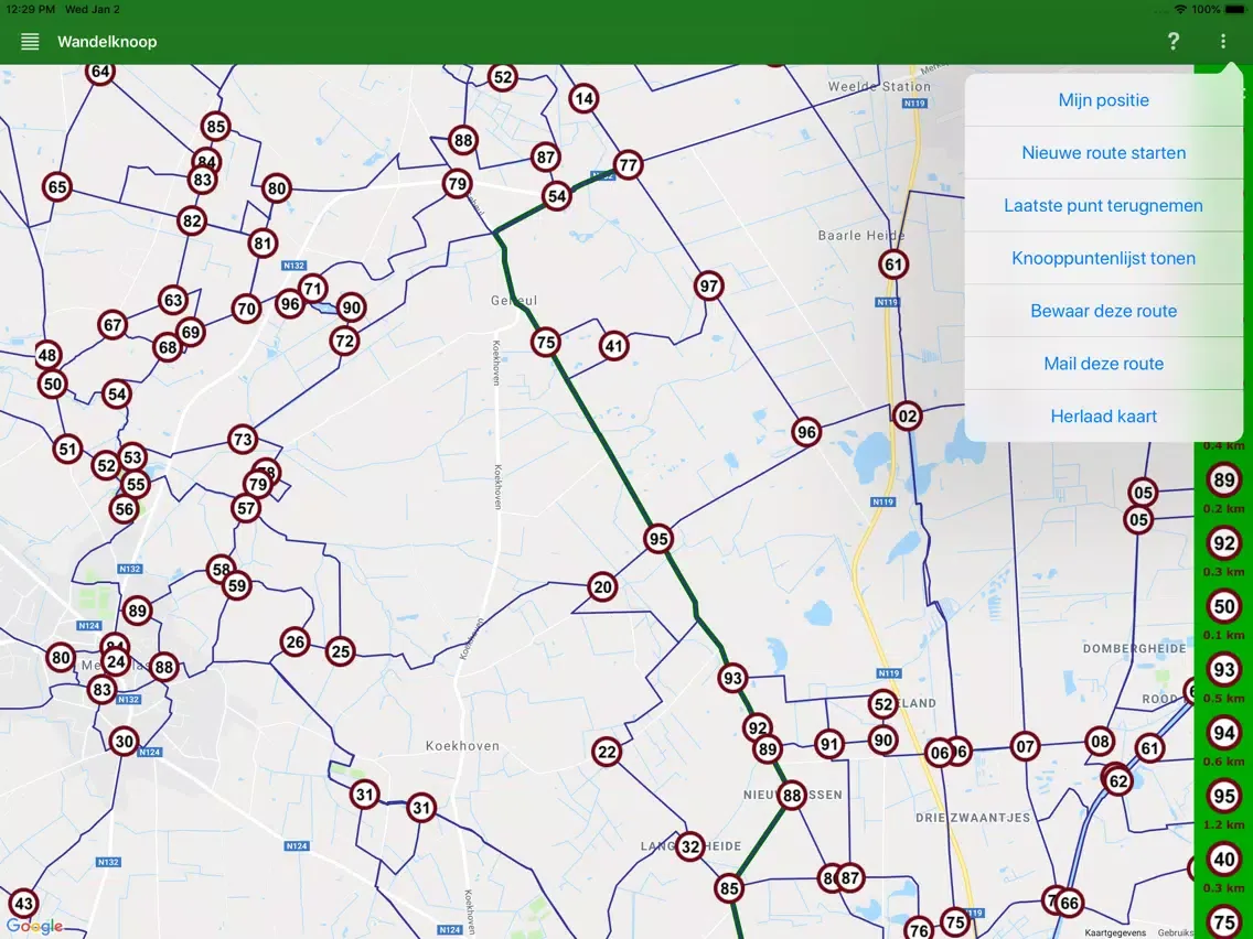 تصاویر Wandelknoop Vlaanderen iPad 