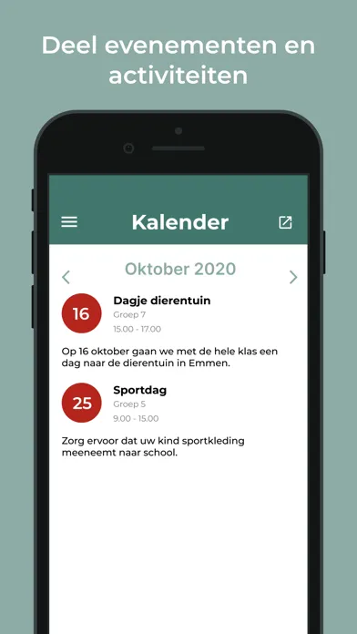 Klasbord Ouderapp Screenshots