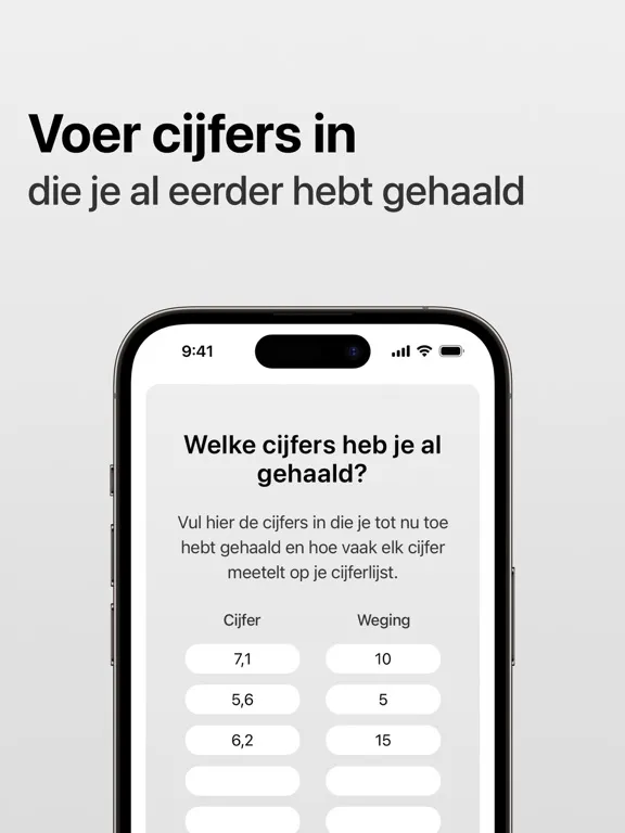 Capturas de tela do Welk Cijfer Moet Ik Halen? iPad 